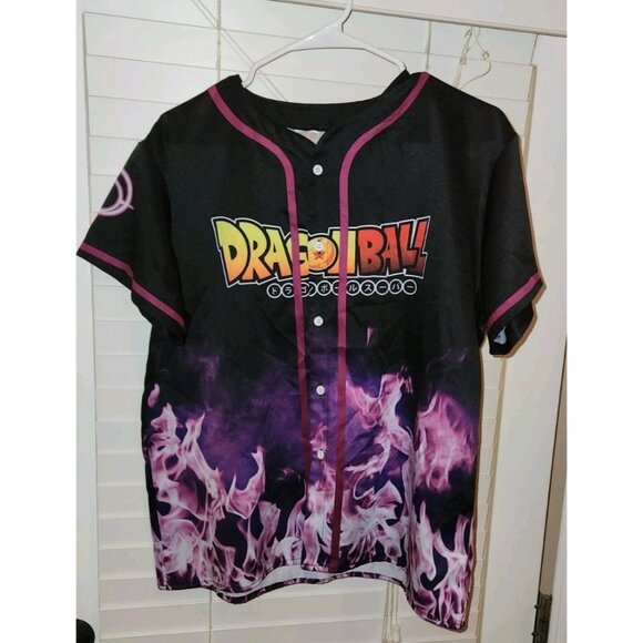 dragon ball z Tops - DRAGON BALL Z womens medium 165/88A baseball jersey all over print............B7